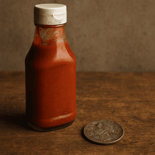 vaske-mynter-med-ketchup